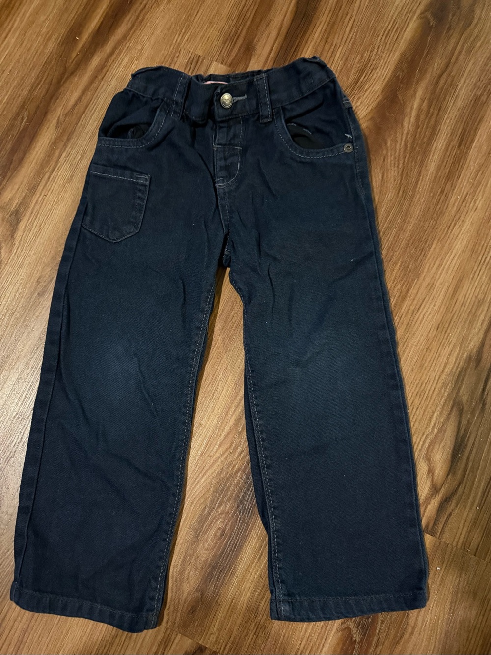 Kids Navy Stretch Pull-On Jeans